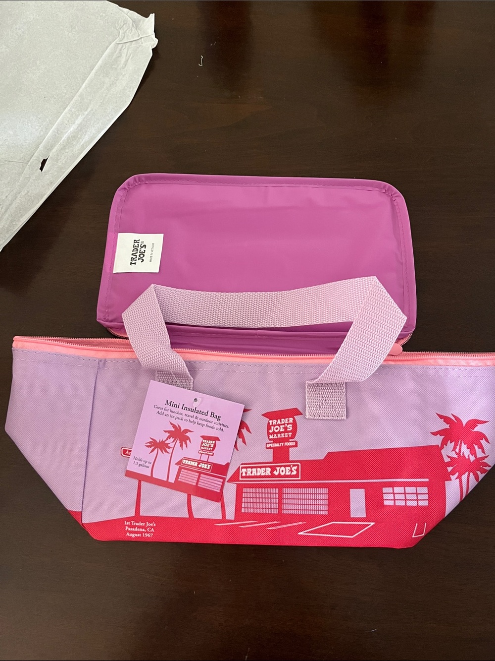 Trader Joe's Pink and Lavender Insulated Lunch Bag Set 2026 summer new color